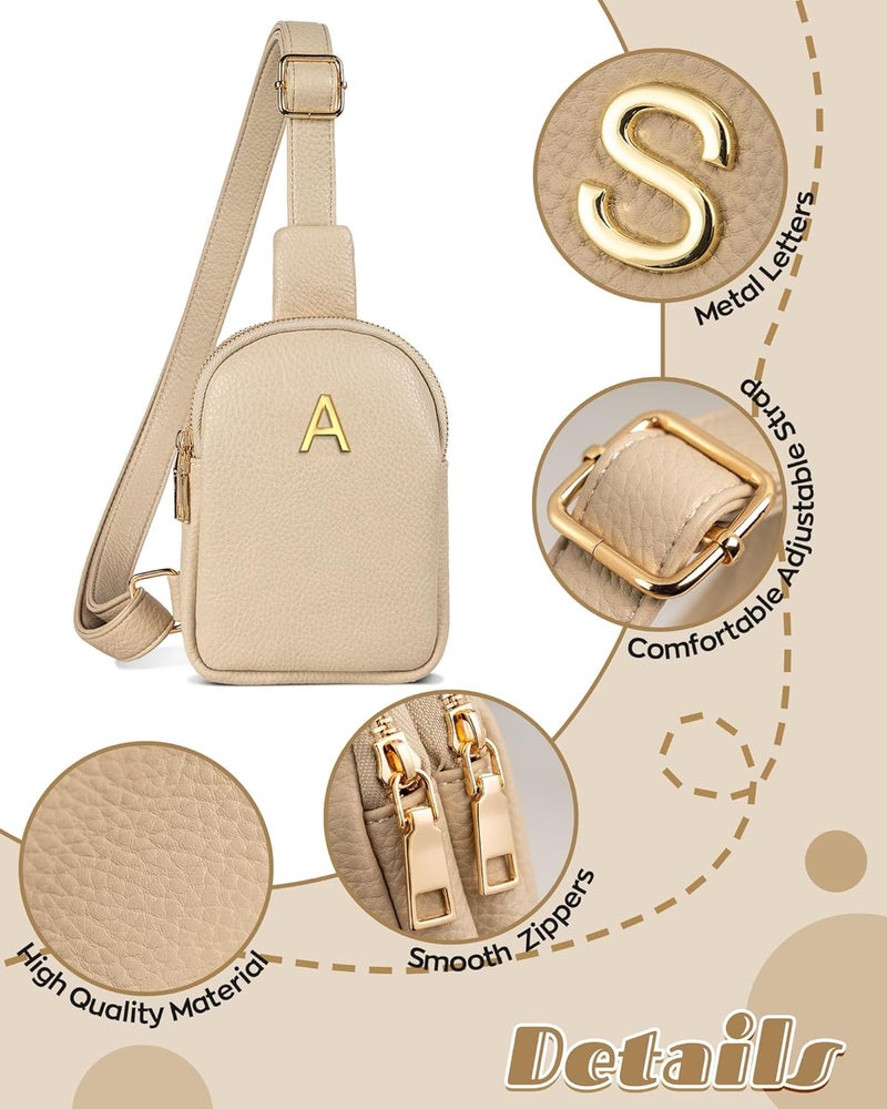 Freesya Store Birthday Gifts, Initial Crossbody Bags for Women Girls, Teen Girl Gifts Trendy Stuff, Lightweight Phone Purses with Crossbody Strap, Handsfree Travel Sling Bag, Personalized Traveling Gifts - Image 3